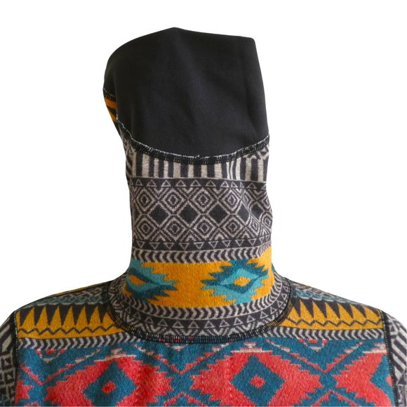 Burton Dayride Midweight Long Neck Thermal Aztec Pullover Top Cuff Thumb Hole XS - Picture 4 of 10